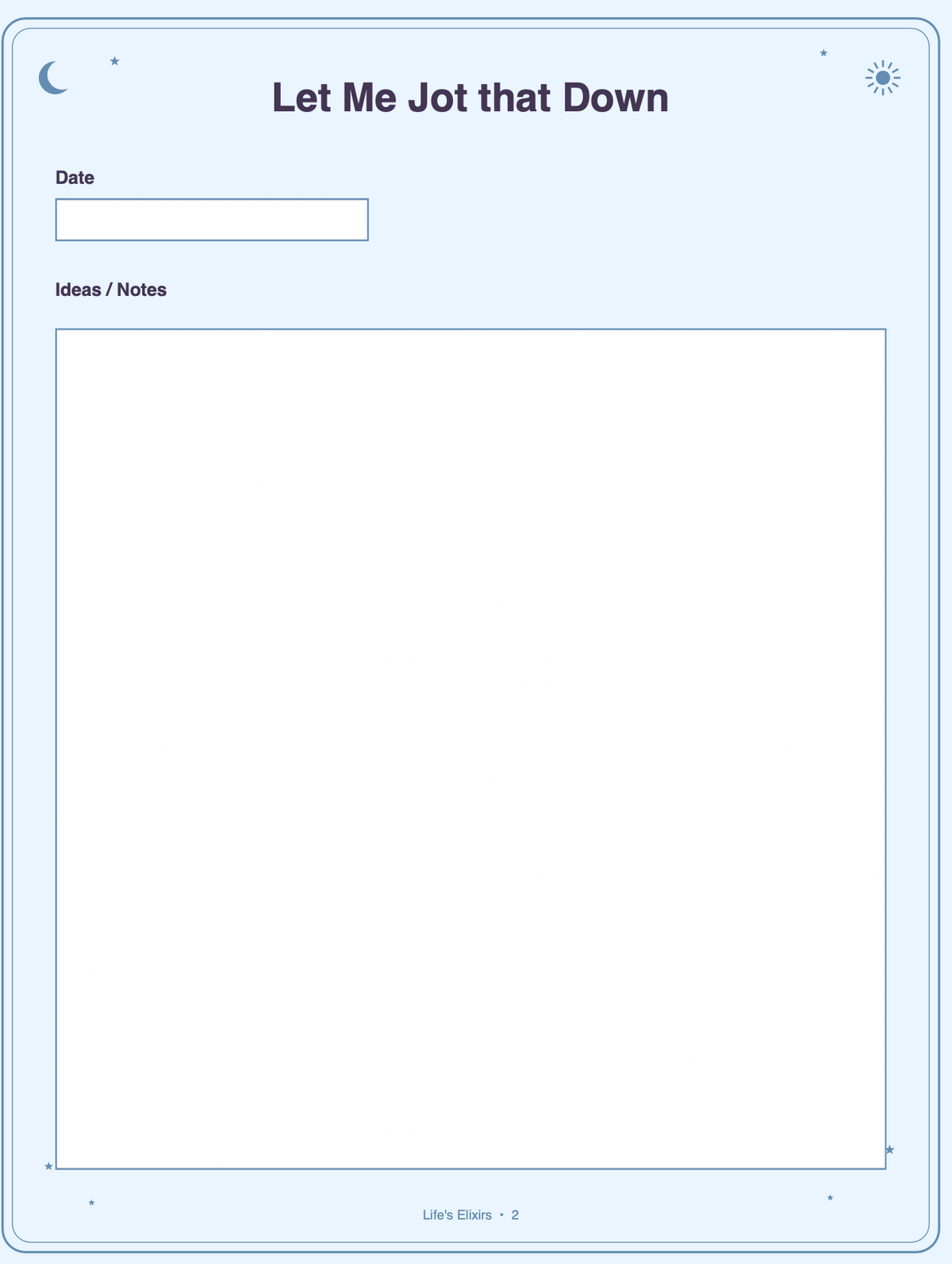 Let Me Jot That Down: Digital Journal
