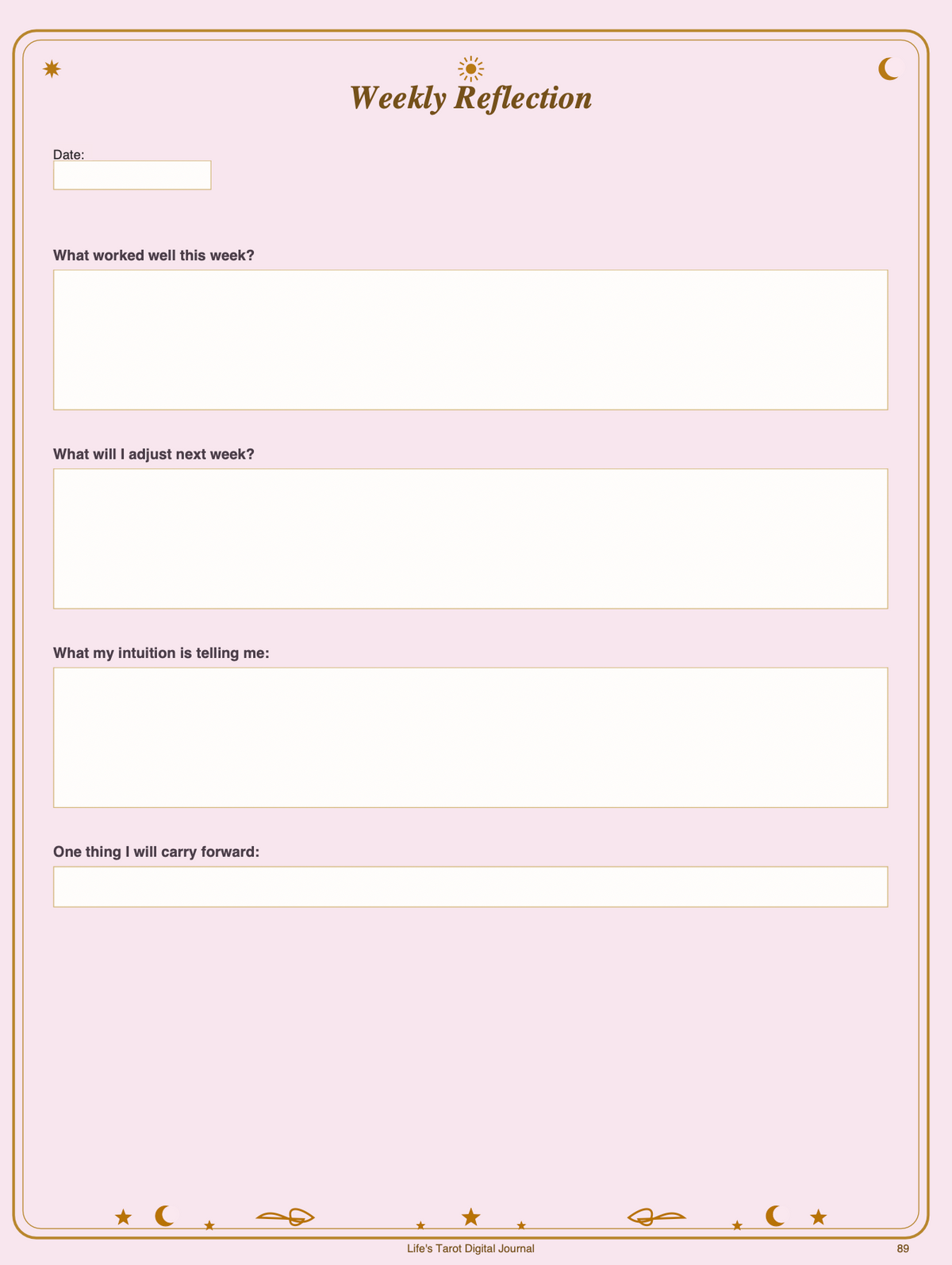 Life's Tarot Digital Journal