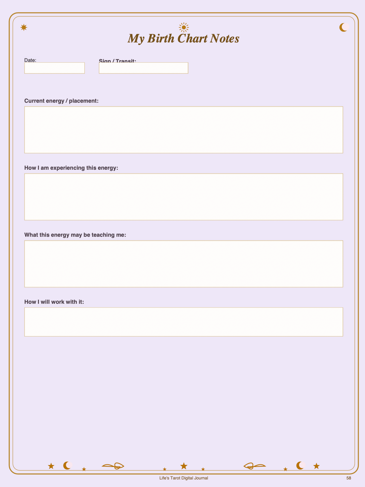 Life's Tarot Digital Journal