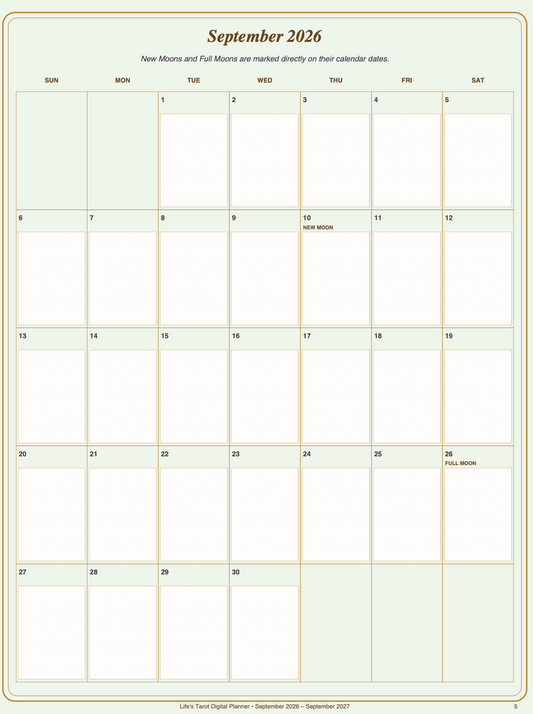 Life's Tarot Digital Planner