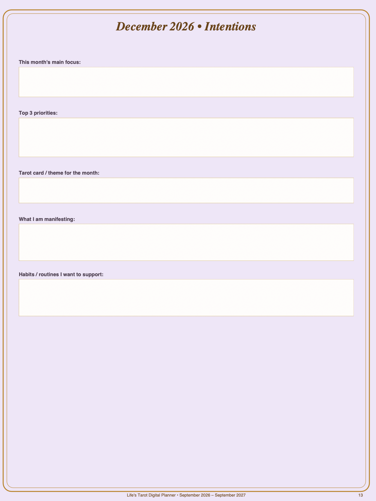 Life's Tarot Digital Planner
