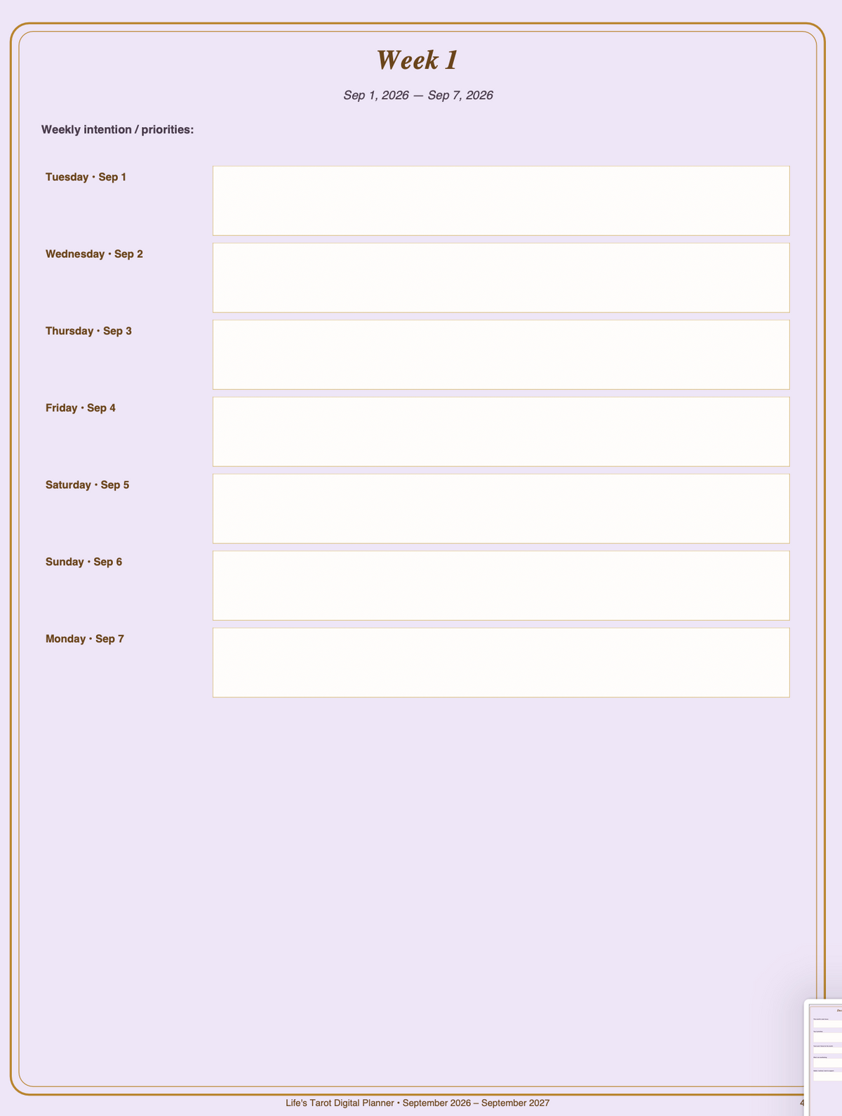Life's Tarot Digital Planner