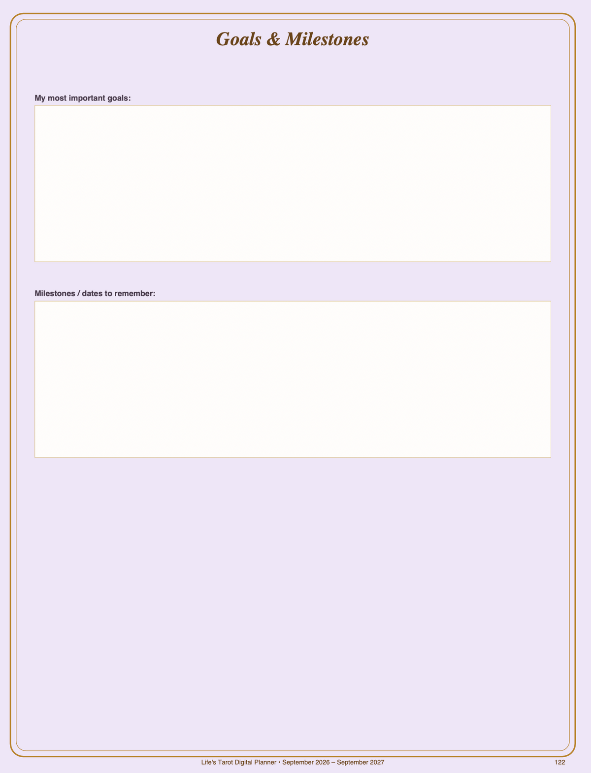 Life's Tarot Digital Planner
