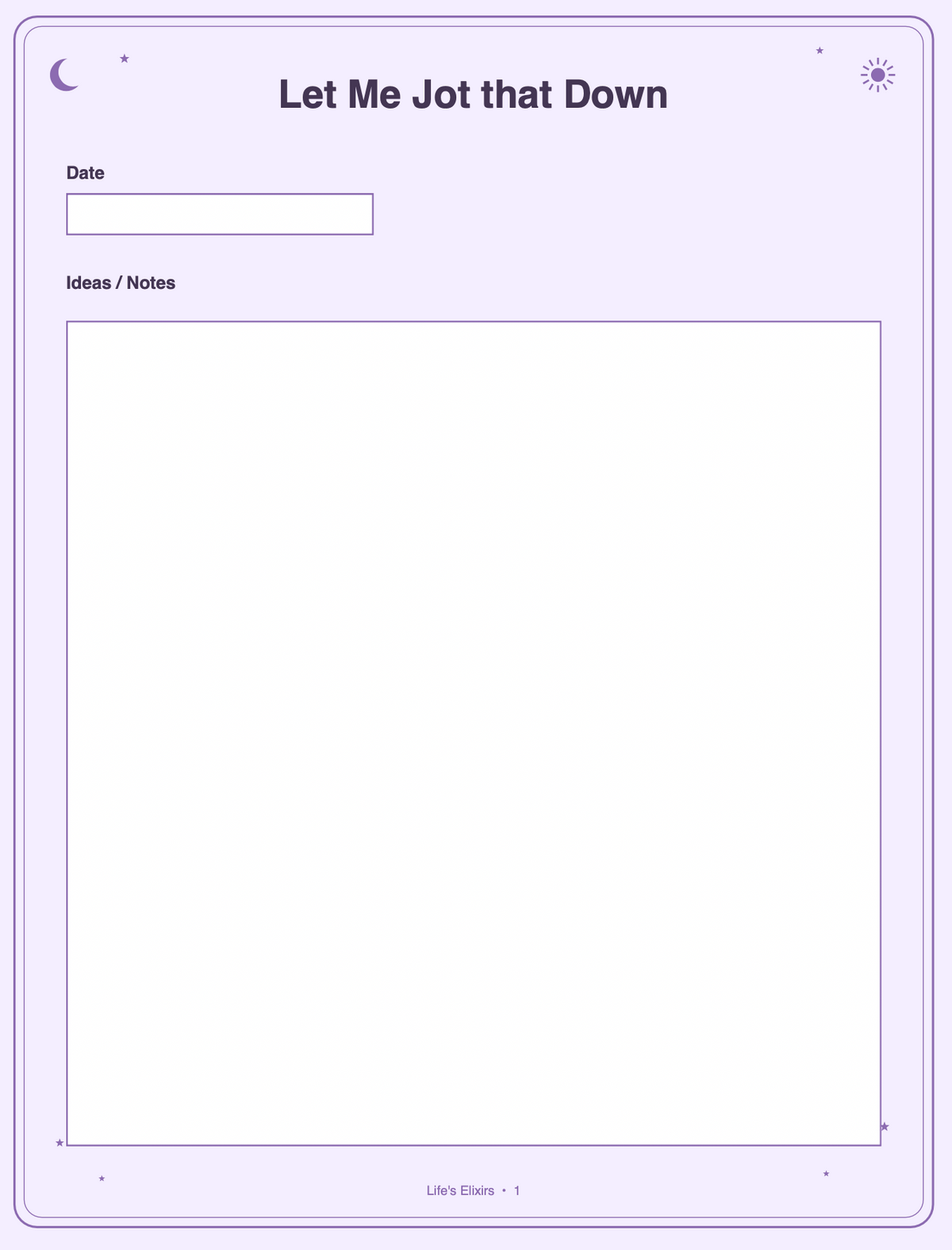 Let Me Jot That Down: Digital Journal