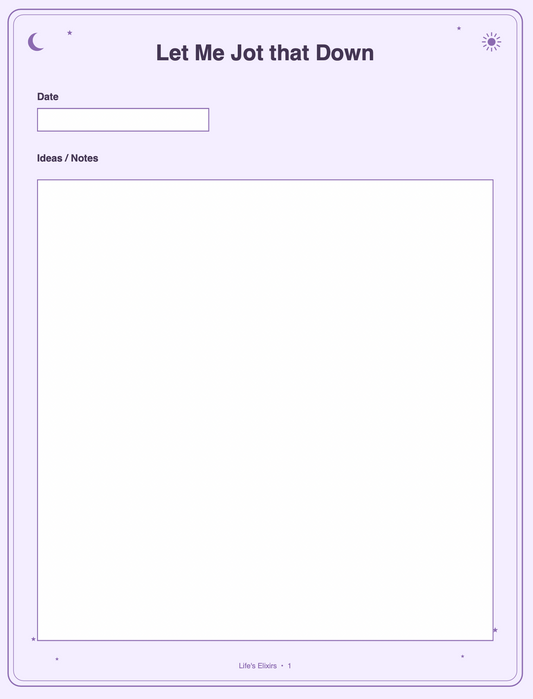 Let Me Jot That Down: Digital Journal